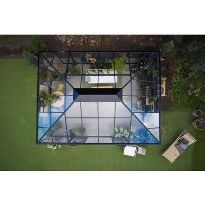 Juliana Grand Oase orangeri  25,6 m², antracit, 3 mm hærdet glas