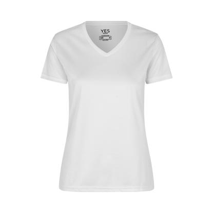ID 2032 YES Active T-shirt, dame, hvid