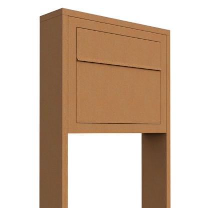 Bravios Elegance postkasse med stander, rust