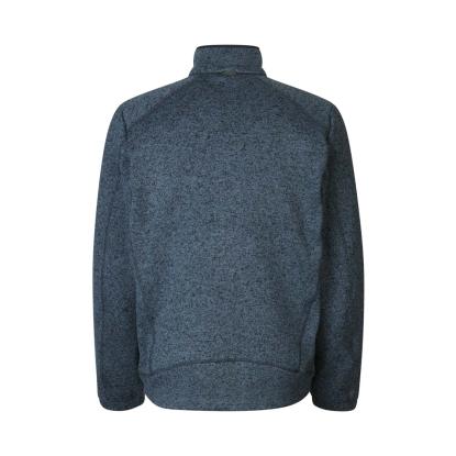 ID 0847 Zip-n-Mix strikfleece cardigan, melange, navy melange