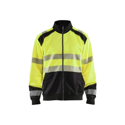 Blåkläder 3558 high vis sweatshirt full zip, hi-vis gul/sort