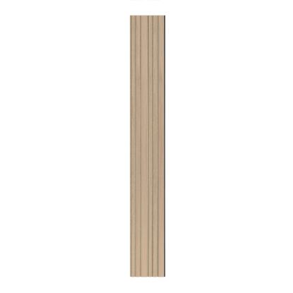 I-Wood Medio+ Mixed akustikpanel, ubehandlet natur, brun filt og sort kerne, egefiner, 17 x 300 mm