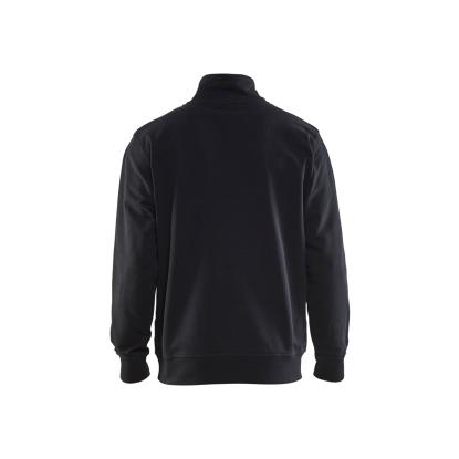 Blåkläder 3353 sweatshirt half zip, sort/grå