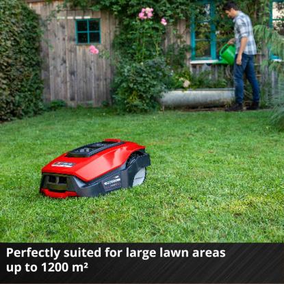 Einhell FREELEXO 1200 LCD BT robotplæneklipper med batteri og ladestation, 1200 m²