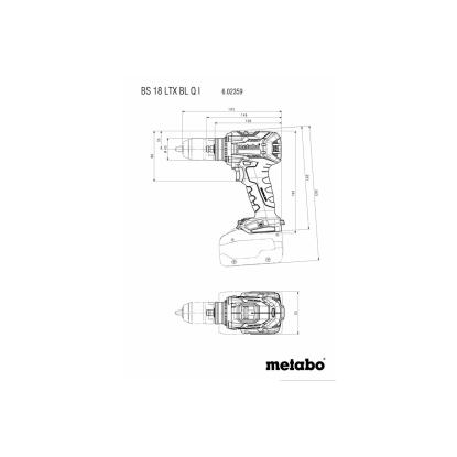 Metabo BS 18 LTX BL Q I bore/skruemaskine, 18V, uden batteri og lader