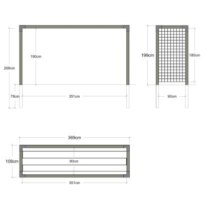 PLUS Cubic tørrestativ med espalier model 1, træ/stål, sort