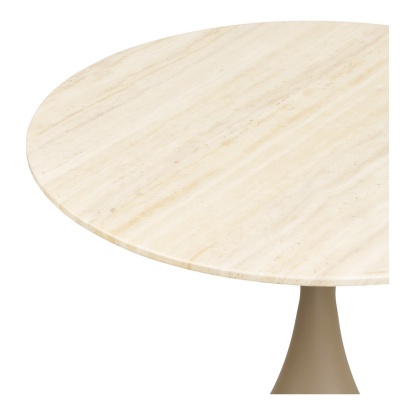 Pienza sofabord med glasplade, khaki, Ø70 cm