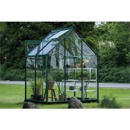 Halls Icon 6 drivhus 2,5 m², grøn, 3 mm glas
