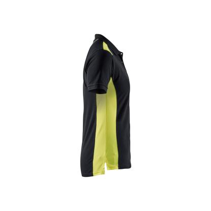 Blåkläder 3390 dame poloshirt, sort/hi-vis gul