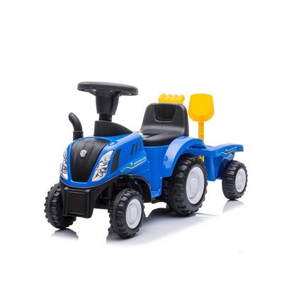 New Holland traktor med trailer gåbil, blå