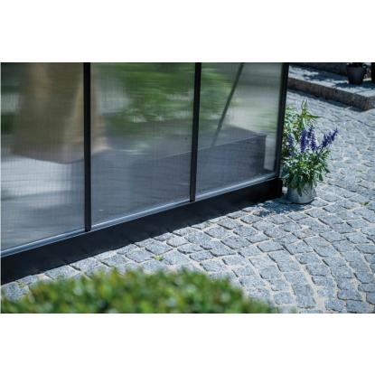 Halls Icon 6 drivhus 3,7 m², sort, 4 mm poly