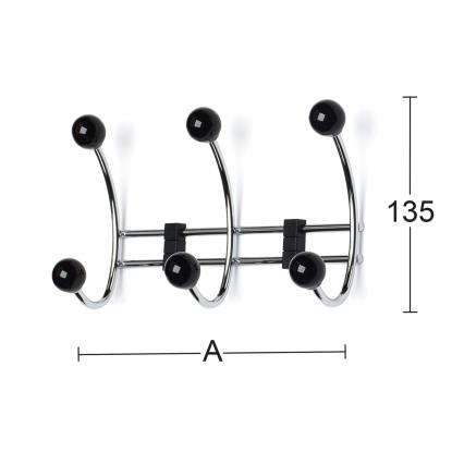 Habo Berry knagerække med 3 knager, 235 mm, sort/krom