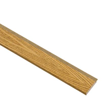 I-Wood afslutningsliste til 4-lamel akustikpanel, brun olieret, brun filt og lys kerne, egefiner, 16 x 67 mm