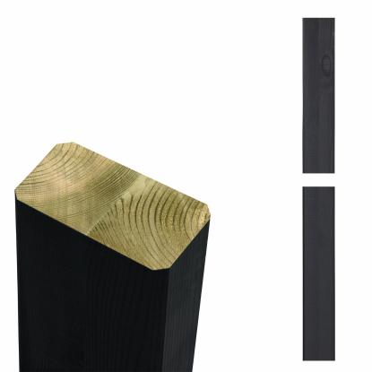 PLUS omlimet stolpe/drager, sort/fyr, 4,5 x 9 x 179 cm