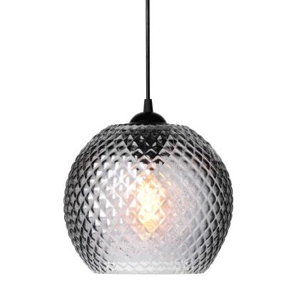 Halo Design Nobb Ball pendel, Ø22 cm, E27, røgfarvet glas