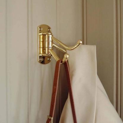 Beslag Design Lyr knage, poleret messing