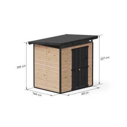 Upyard Strongbox redskabsrum L, lysbrun/sort - 2,95 m²