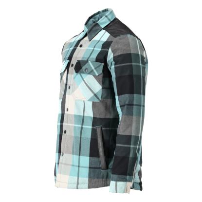 MASCOT CUSTOMIZED flannel skjorte med fiberpelsfor, skovgrøn ternet