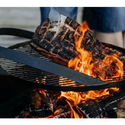 Cook King grillrist med håndtag til Bandito og Montana X bålsted, naturstål, sort, Ø60 cm