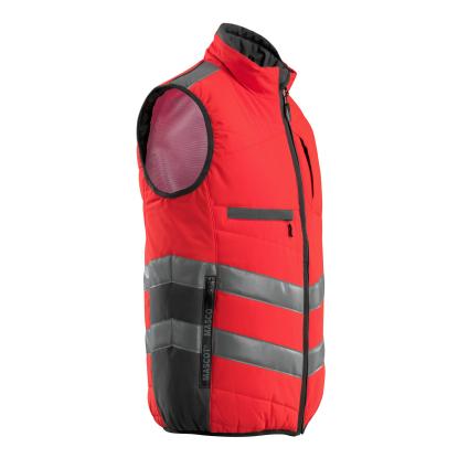 MASCOT SAFE SUPREME Grimsby vintervest, hi-vis rød/mørk antracit