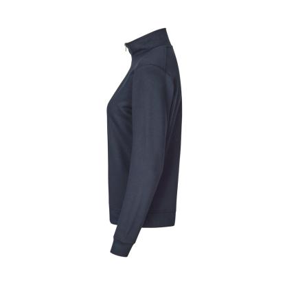 ID PRO Wear CARE 0385 sweatshirt med kort lynlås, ubørstet, dame, navy