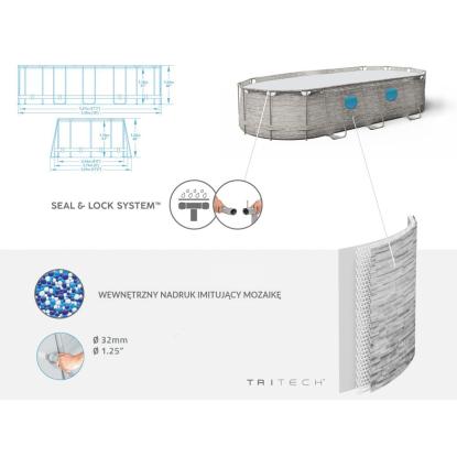 Bestway pool med pumpe og stige, 549 x 274 x 122 cm