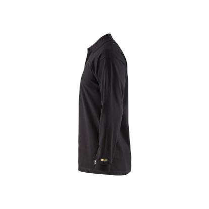 Blåkläder 3374 flammehæmmende polo lang ærme inherent, sort