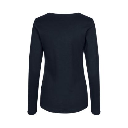 ID 0509 Interlock T-shirt med lange ærmer, dame, navy