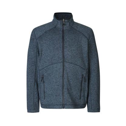 ID 0847 Zip-n-Mix strikfleece cardigan, melange, navy melange