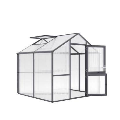 KGT Iris II drivhus, antracitgrå, 5,06 m²