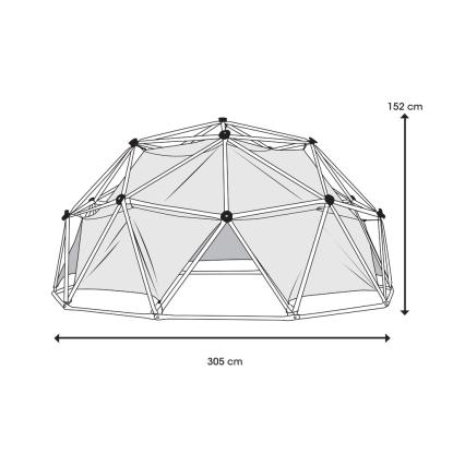 Lifetime Geodome klatretårn med telt, grøn/bronze, Ø305 x 152 cm