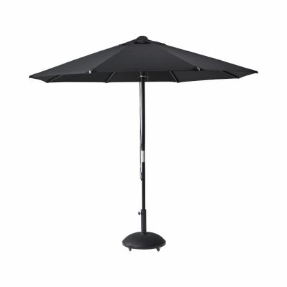 Cinas Capri Nero parasol, sort, polyester, Ø3 meter