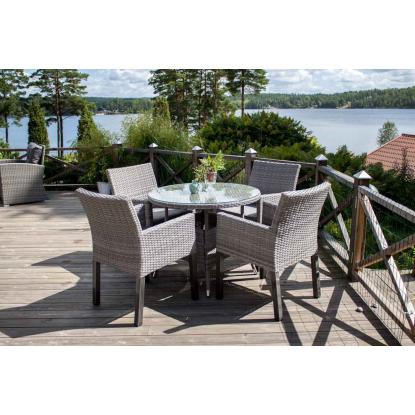 Venture Design Volta rundt cafébord, grå, Ø90 cm