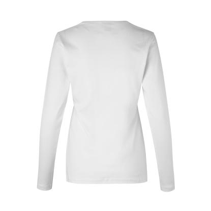 ID 0509 Interlock T-shirt med lange ærmer, dame, hvid