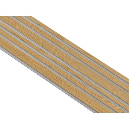 I-Wood Basic Mixed akustikpanel, klar olieret, grå filt og lys kerne, egefiner, 16 x 300 mm 