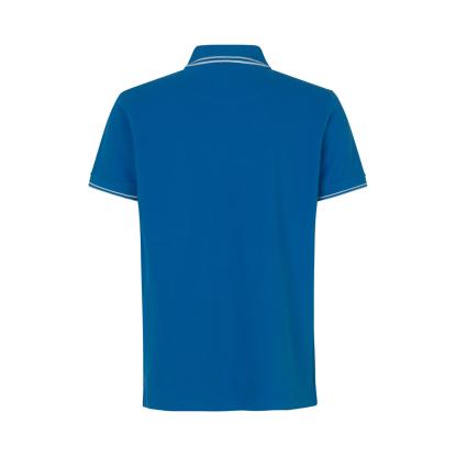 ID 0522 Kontrast poloshirt med stretch, azur