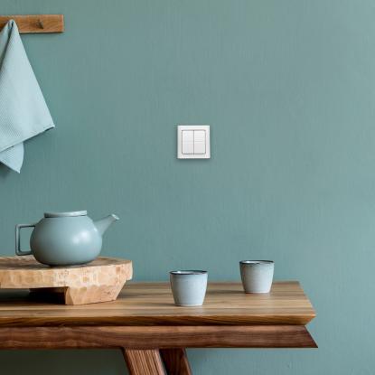 Jumitech trådløs lysdæmper med batteri til Philips Hue, 1 modul, hvid
