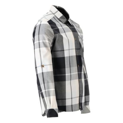 MASCOT CUSTOMIZED flannel skjorte, stengrå ternet