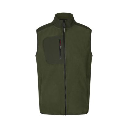 ID 0746 Bonded fleecevest, oliven