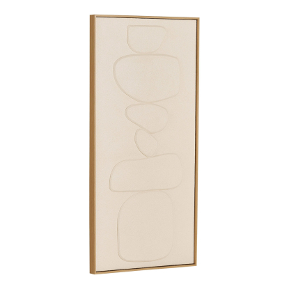 Victoria relief vægdekoration No. 1, beige, 60 x 120 cm