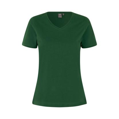 ID PRO Wear CARE 0373 T-shirt med v-hals, dame, flaskegrøn