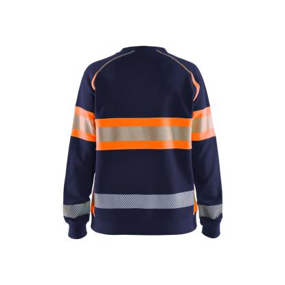 Blåkläder 3409 dame high vis sweatshirt, marineblå/hi-vis orange