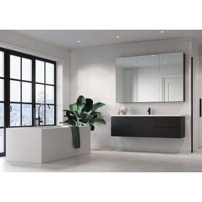 Fibo Colour vådrumspanel med 60 x 30 cm fliselook, 10 x 600 x 2400 mm, white silk
