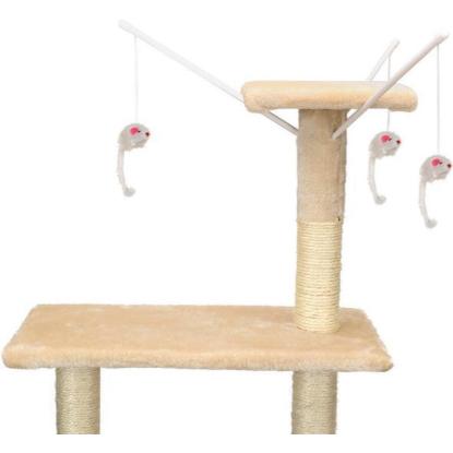 XXL kradsetræ til katte, beige, 135 x 97 x 55 cm
