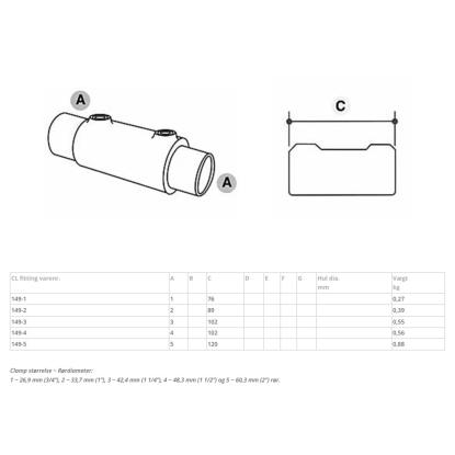 Clarrods Clamps CL149 samlestykke