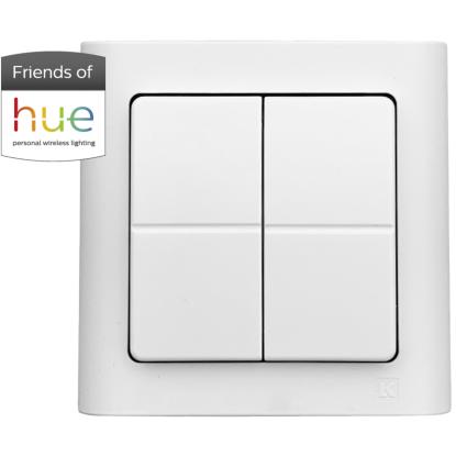 Jumitech trådløs lysdæmper uden batteri til Philips Hue, 1 modul, hvid
