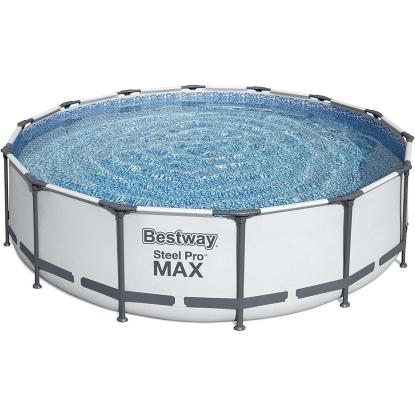 Bestway Steel Pro Max pool sæt med filterpumpe, grå, Ø457 x 122 cm