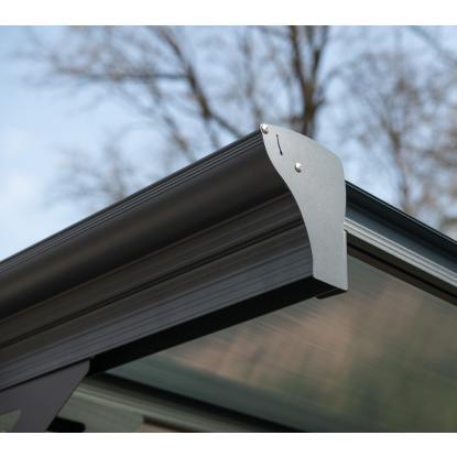 Westmann Helsinki carport, fladt tag, antracitgrå, 232 x 305 x 503 cm - 15 m²