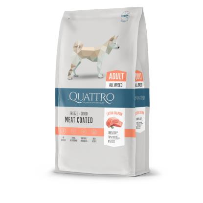 Quattro Super Premium All Breed hundefoder med laks - 12 kg