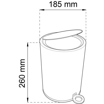 Habo Blossom pedalspand, sort - 3 liter